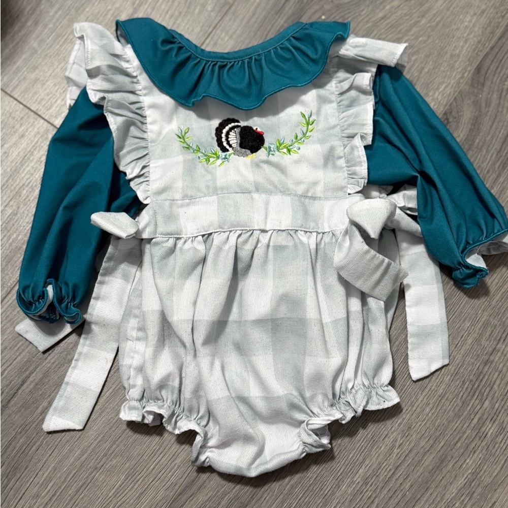 Southern Darlin Smocks Turkey outfit